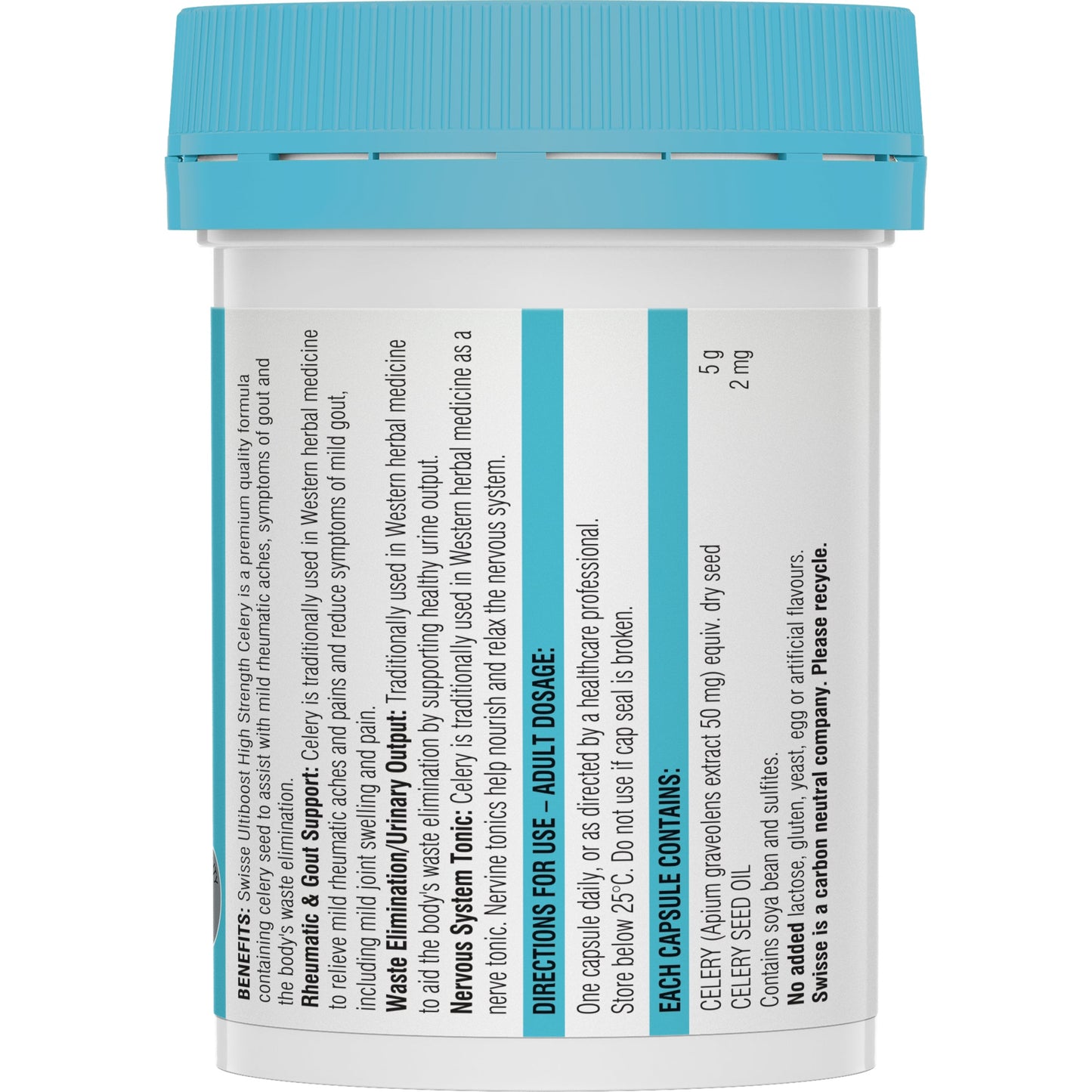 Swisse Celery 5000mg 50 Capsules - Cutprice Online
