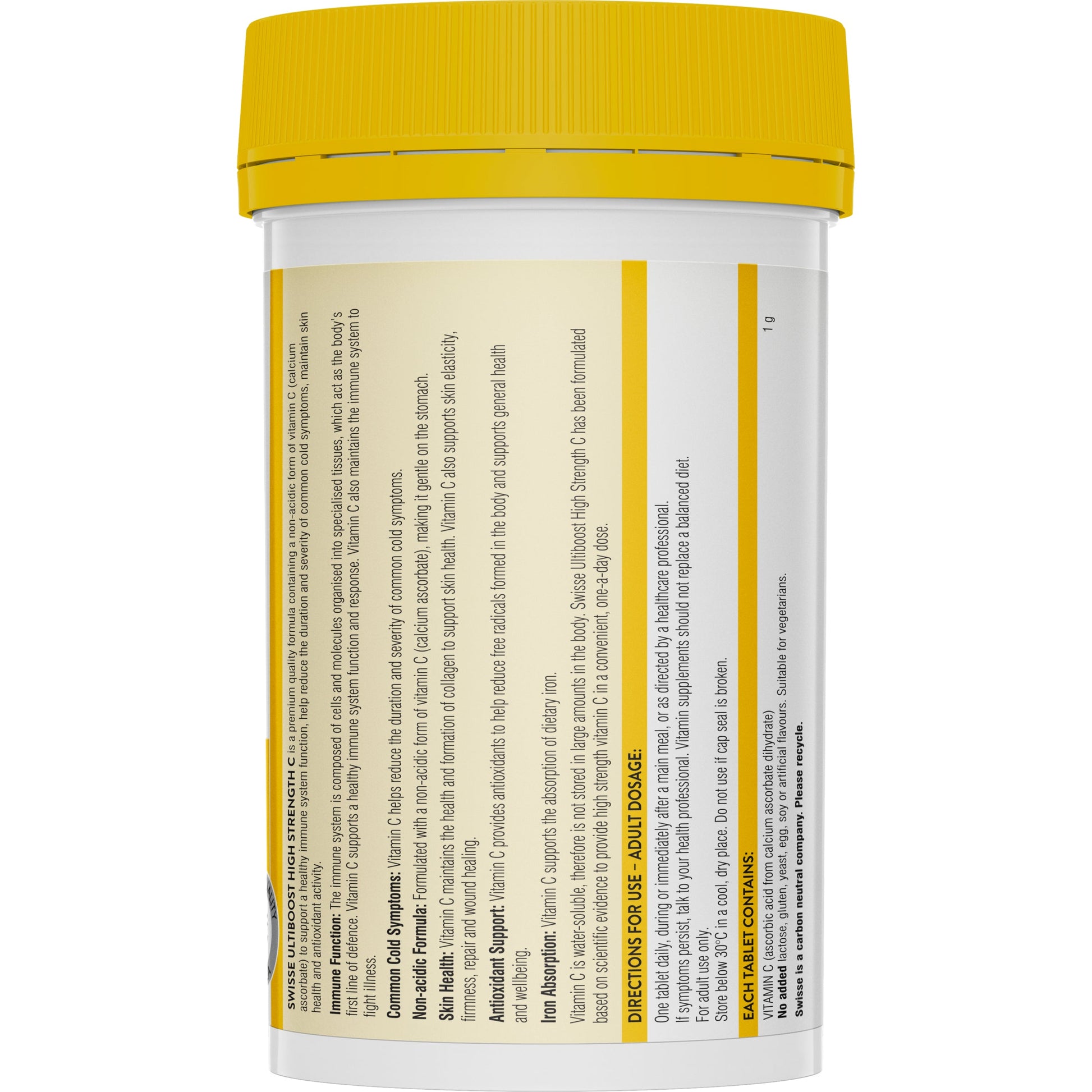 SWISSE Ultiboost High Strength C 1,000mg 150 Tablets - Cutprice Online