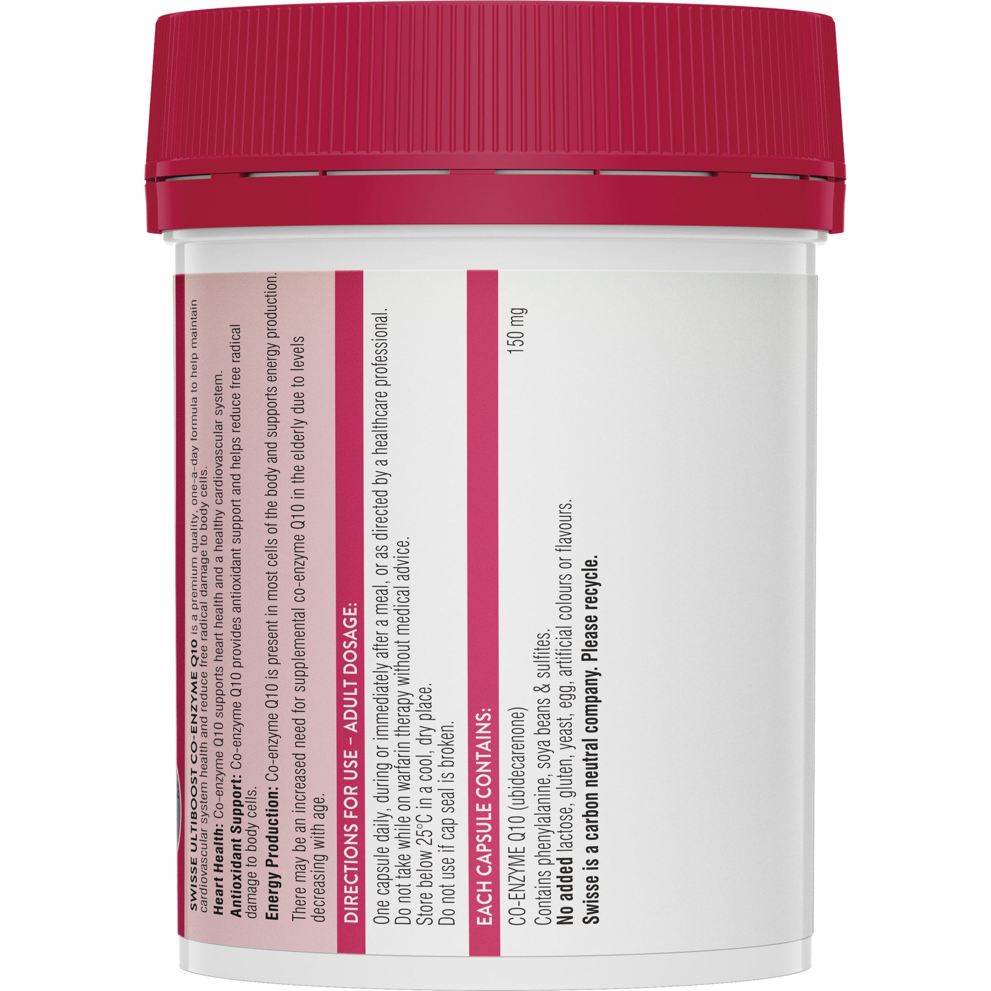 Swisse Ultiboost Co Enzyme Q10 150mg 180 Capsules - Cutprice Online