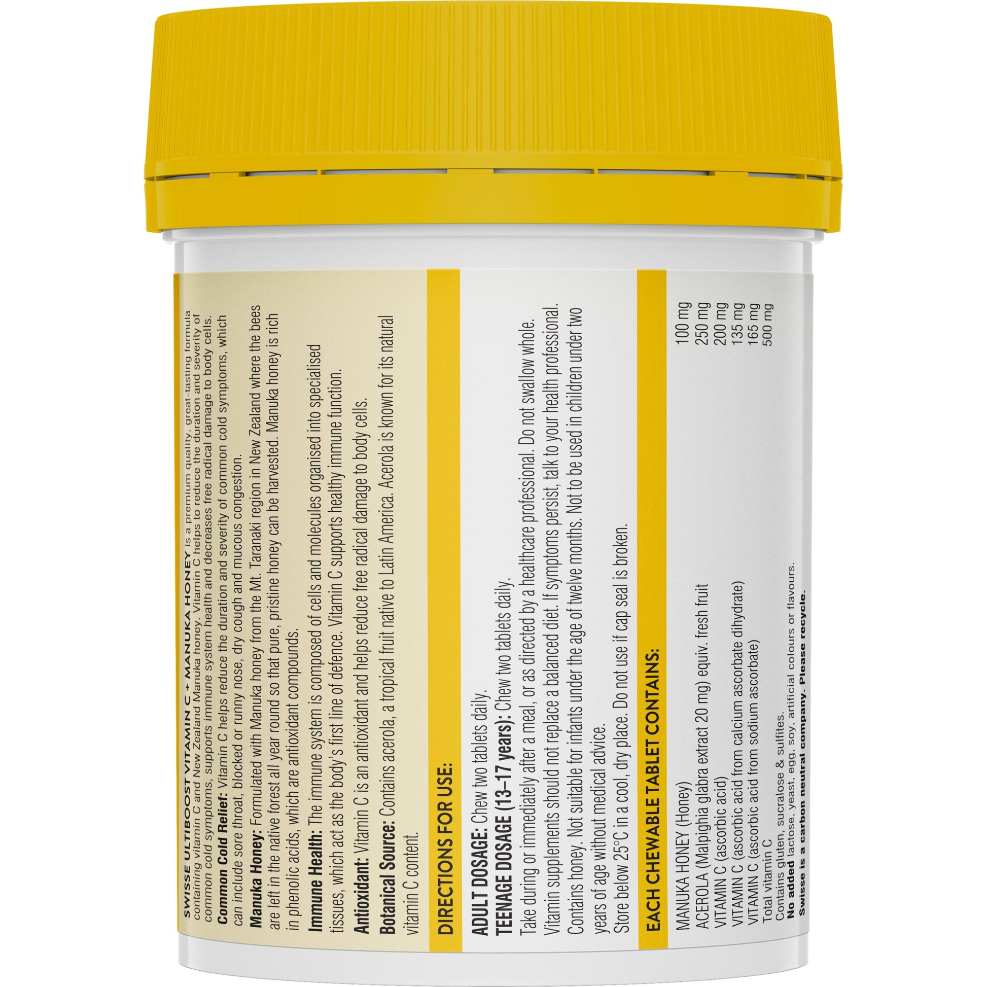 Swisse Ultiboost Vitamin C + Manuka Honey 120 Tablets - Cutprice Online