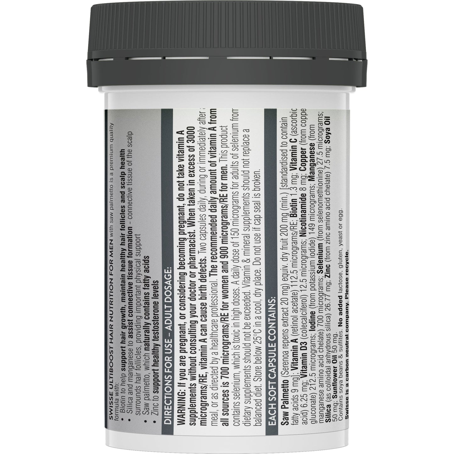 Swisse Hair Nutrition For Men 60 Capsules - Cutprice Online
