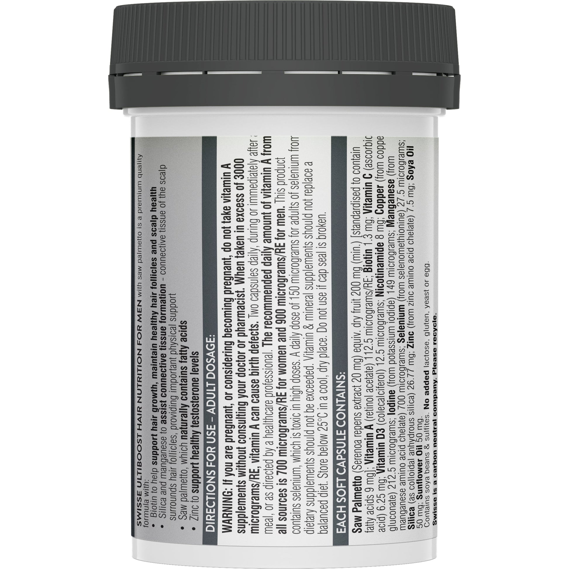 Swisse Hair Nutrition For Men 60 Capsules - Cutprice Online
