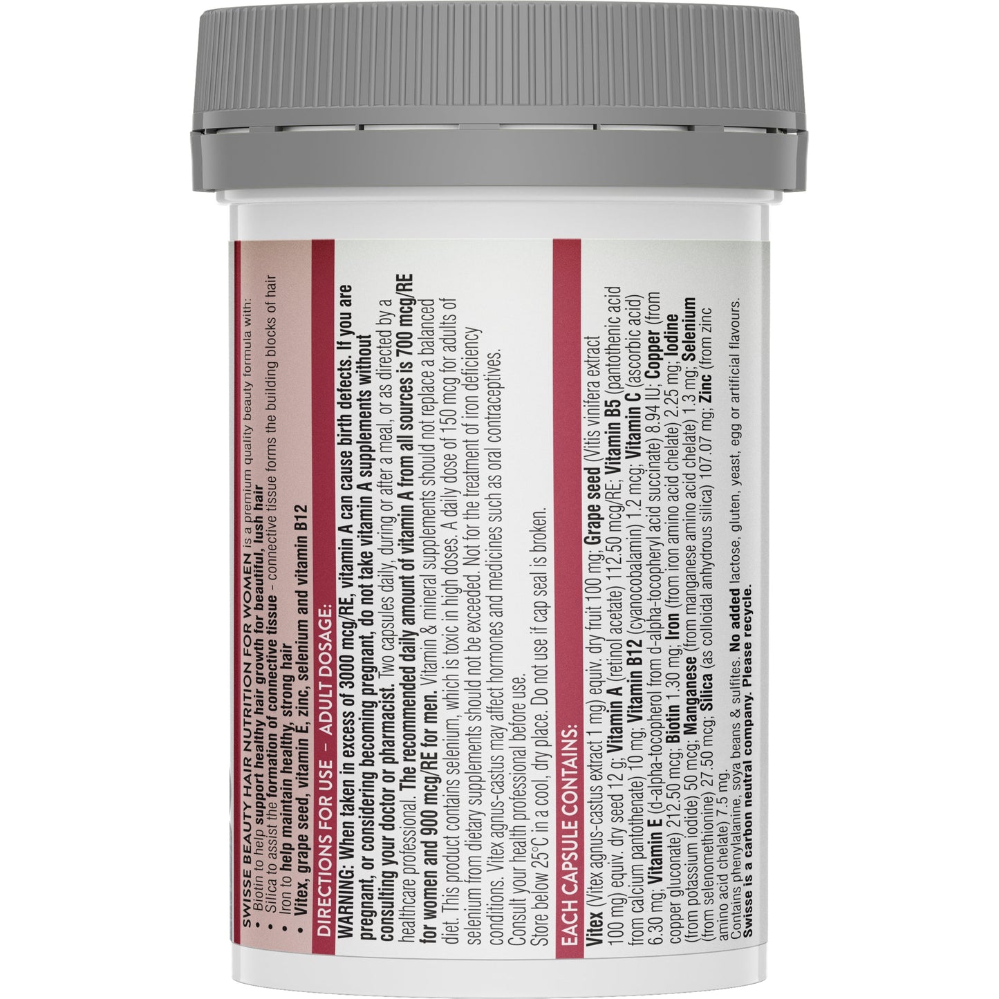 Swisse Hair Nutrition For Women 60 Capsules - Cutprice Online
