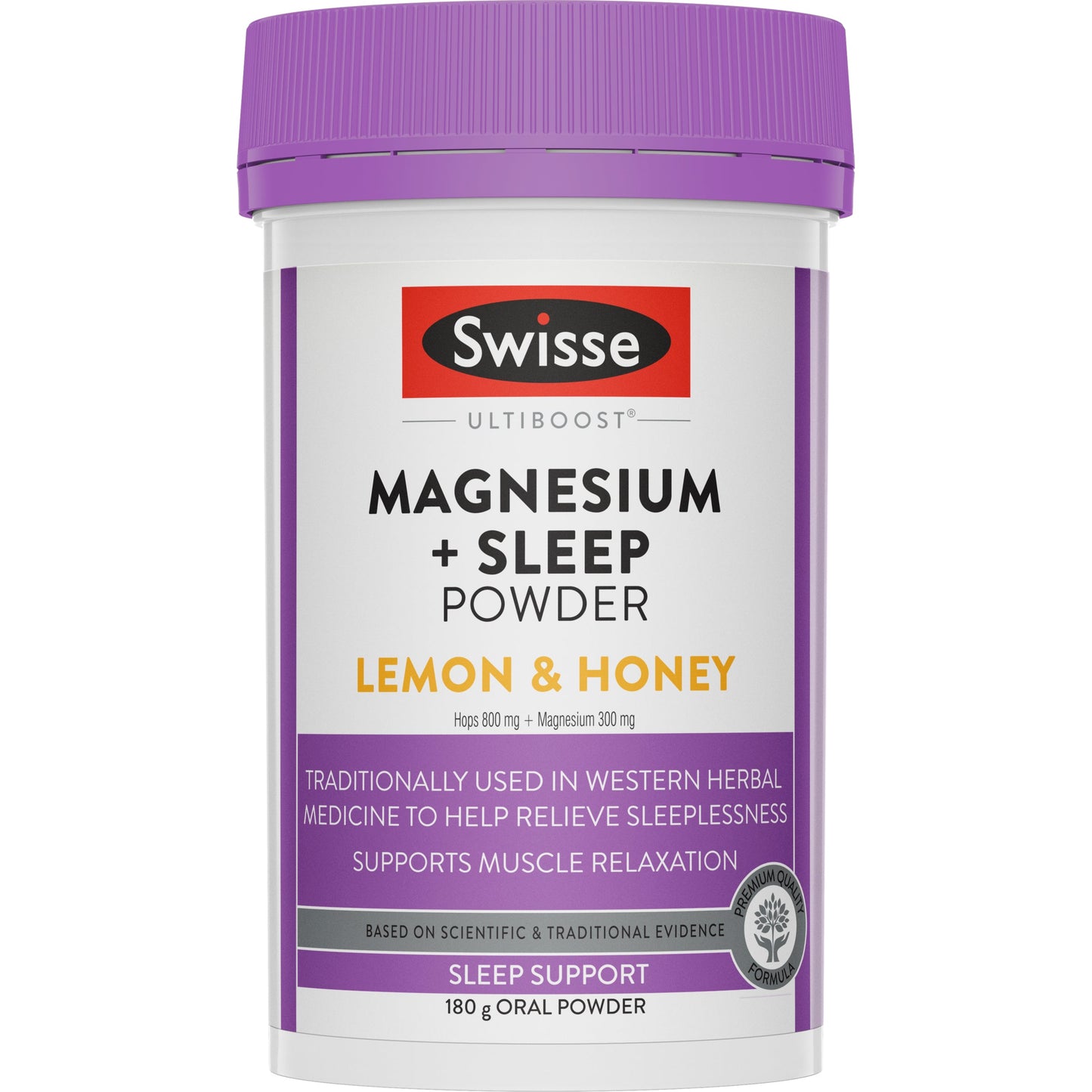 Swisse Ultiboost Magnesium + Sleep Powder Lemon & Honey 180g - Cutprice Online
