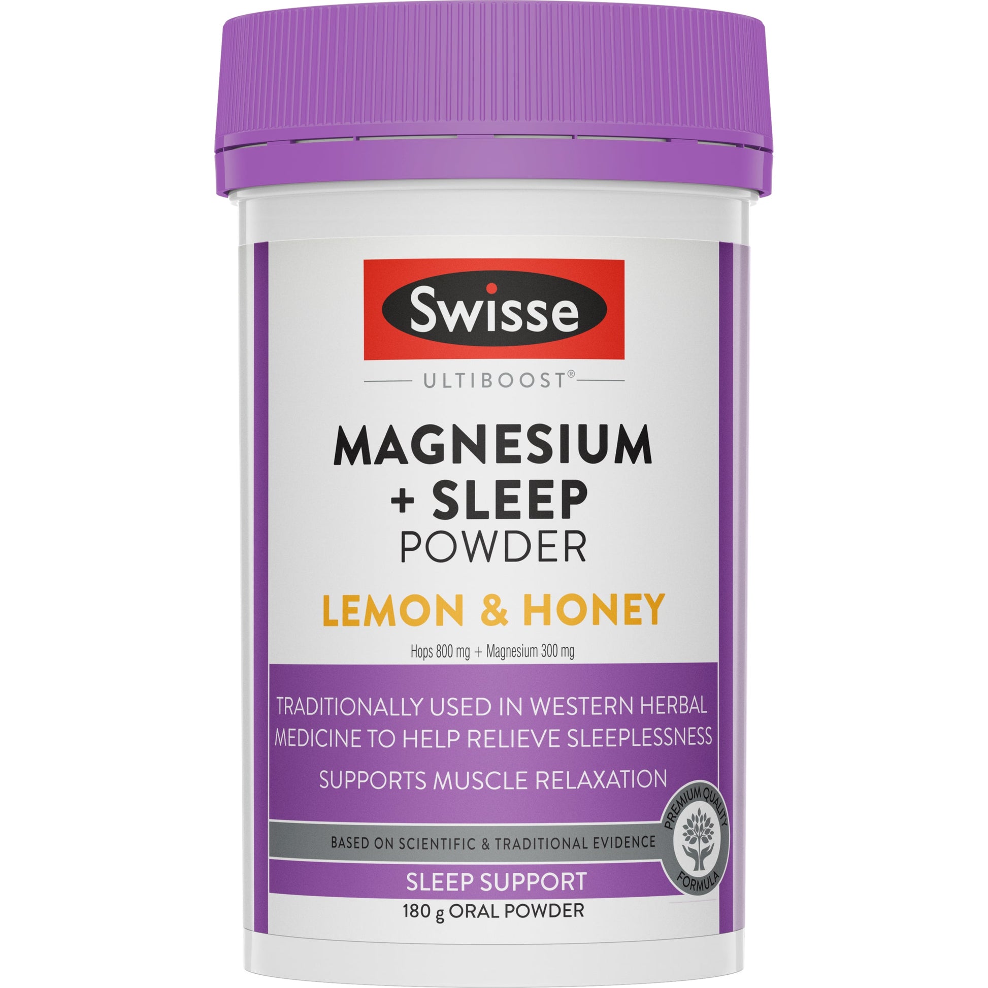 Swisse Ultiboost Magnesium + Sleep Powder Lemon & Honey 180g - Cutprice Online