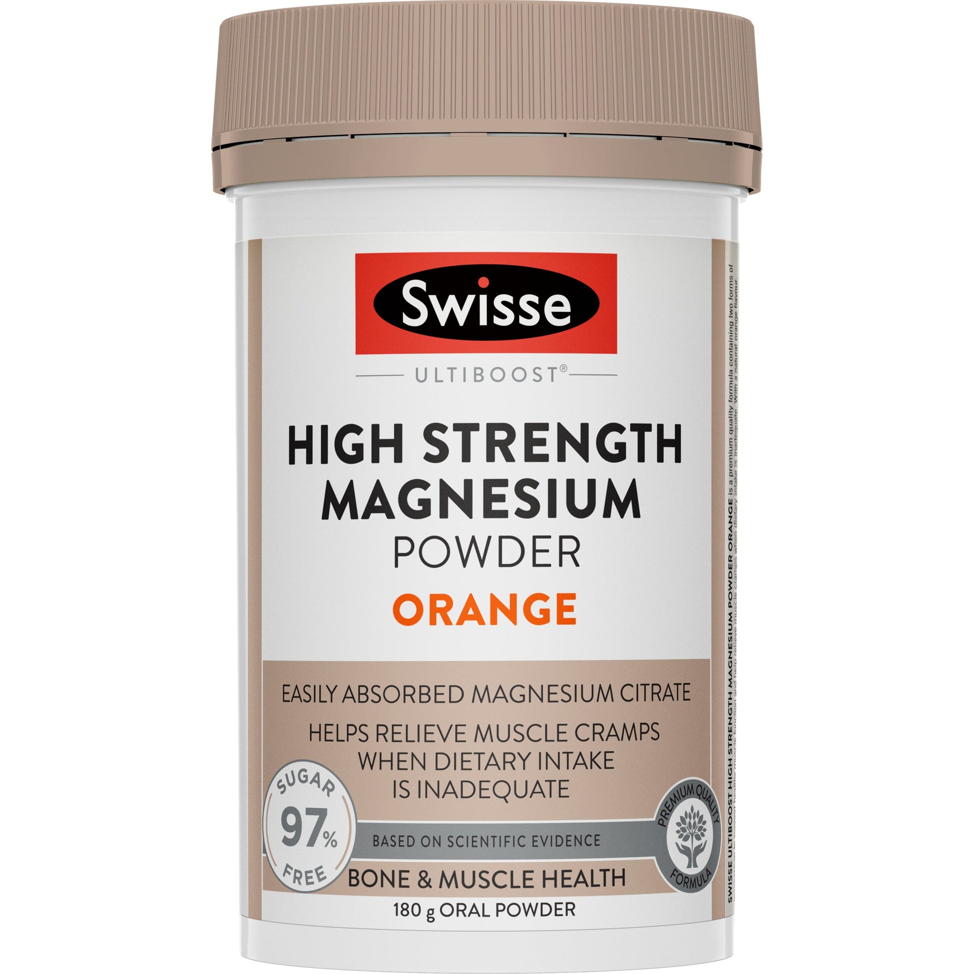 Swisse Ultiboost High Strength Magnesium Powder Orange 180g - Cutprice Online