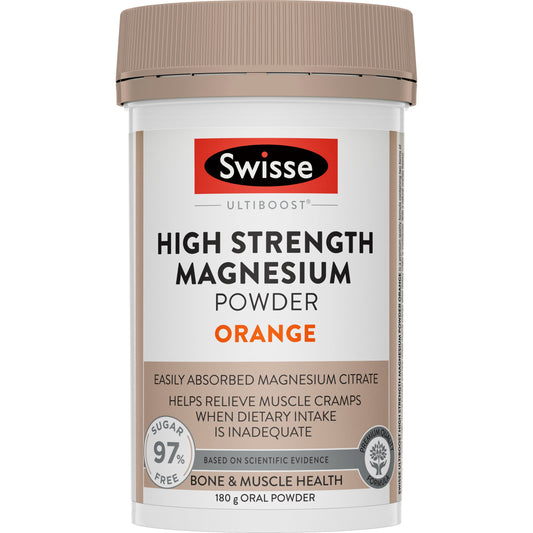 Swisse Ultiboost High Strength Magnesium Powder Orange 180g - Cutprice Online