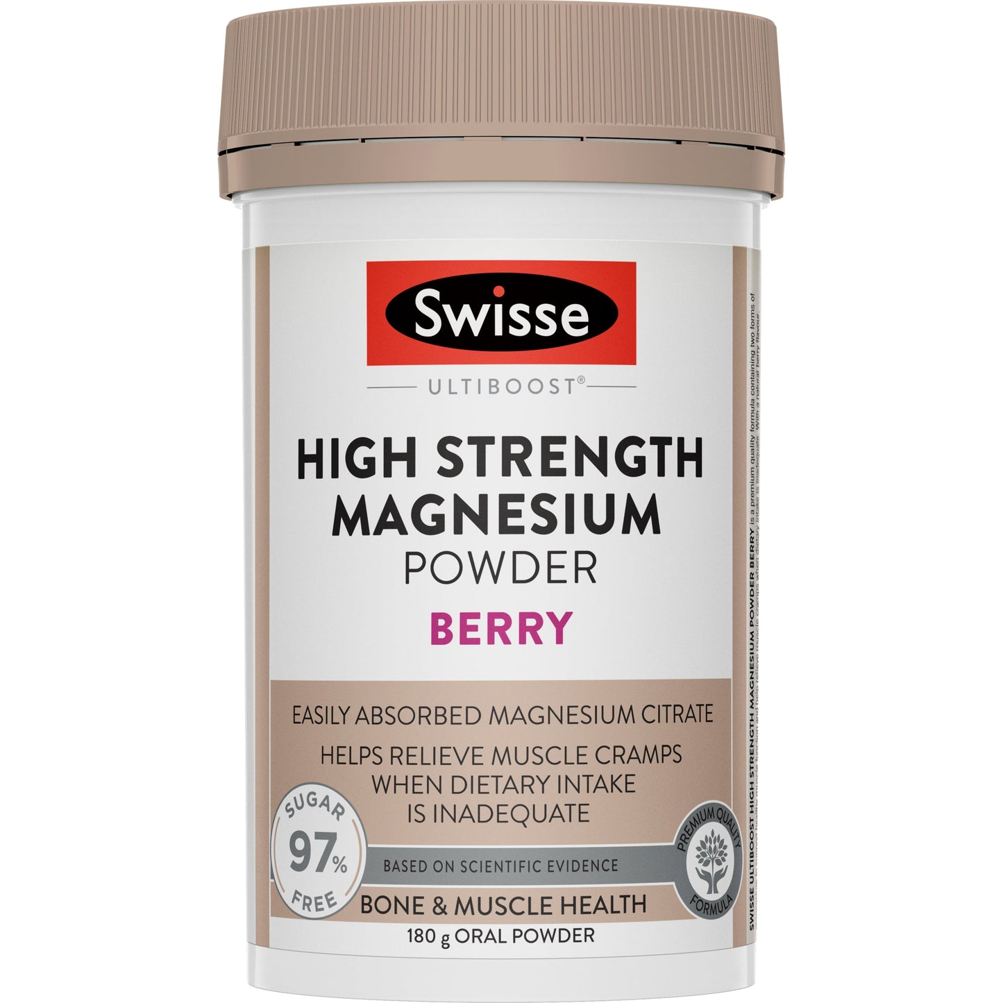 Swisse Ultiboost High Strength Magnesium Powder Berry 180G - Cutprice Online