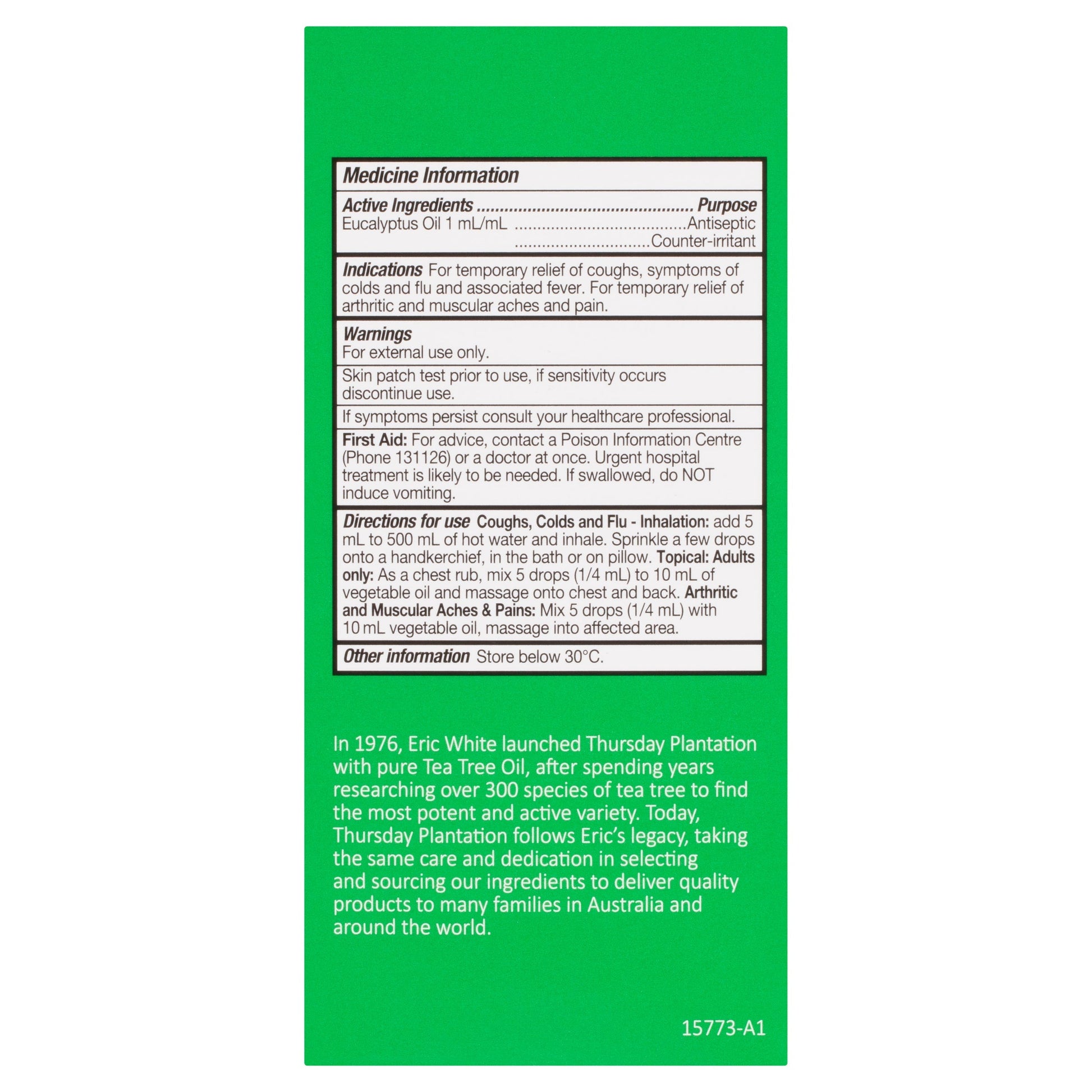 Thursday Plantation 100% Pure Eucalyptus Oil 200ml THURSDAY PLANTATION