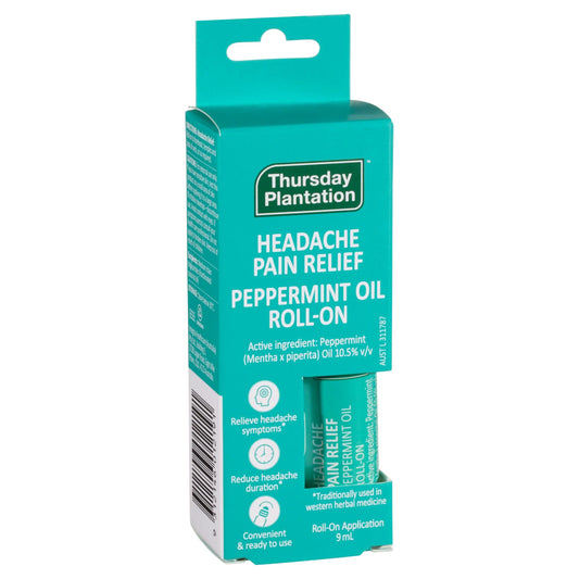 Thursday Plantation Peppermint Headache Pain Relief Roll On 9ml THURSDAY PLANTATION