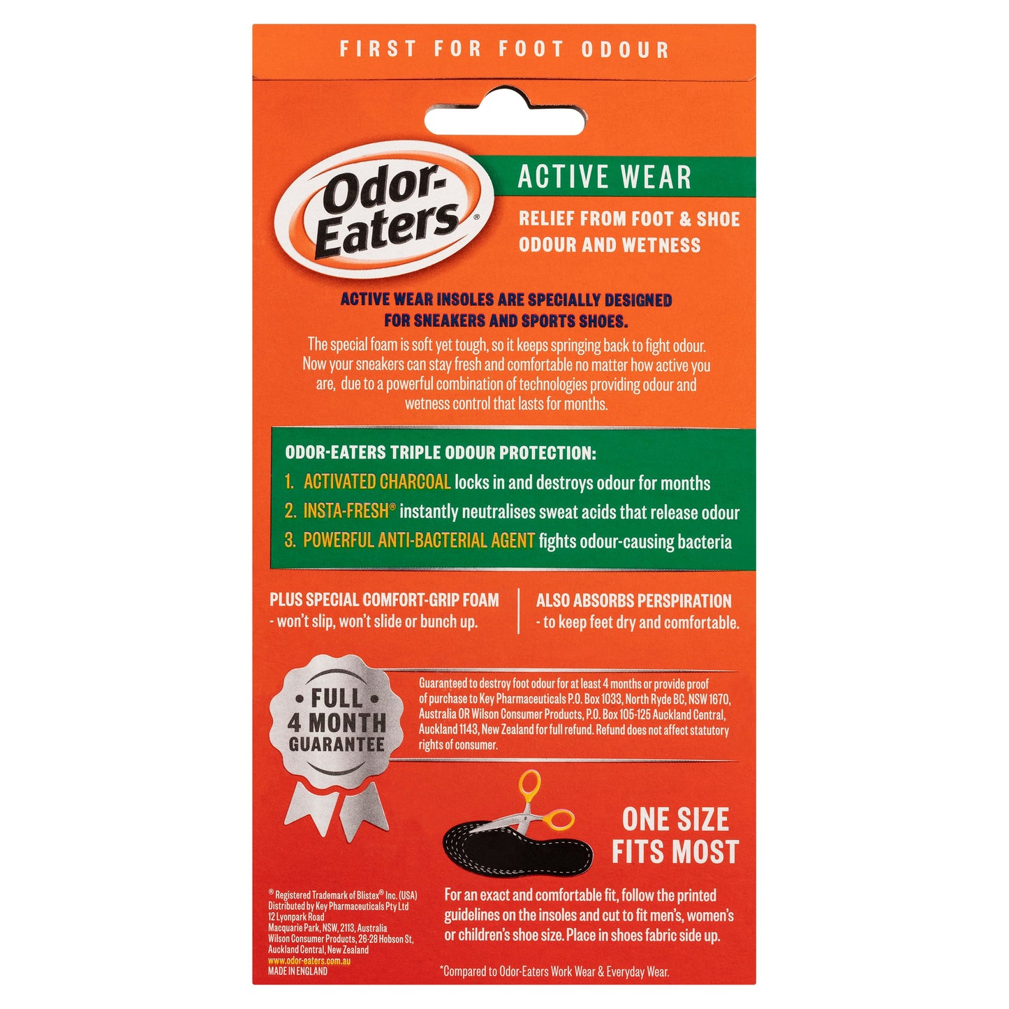 Odor-Eaters Active Wear Maximum Strength insole - Cutprice Online