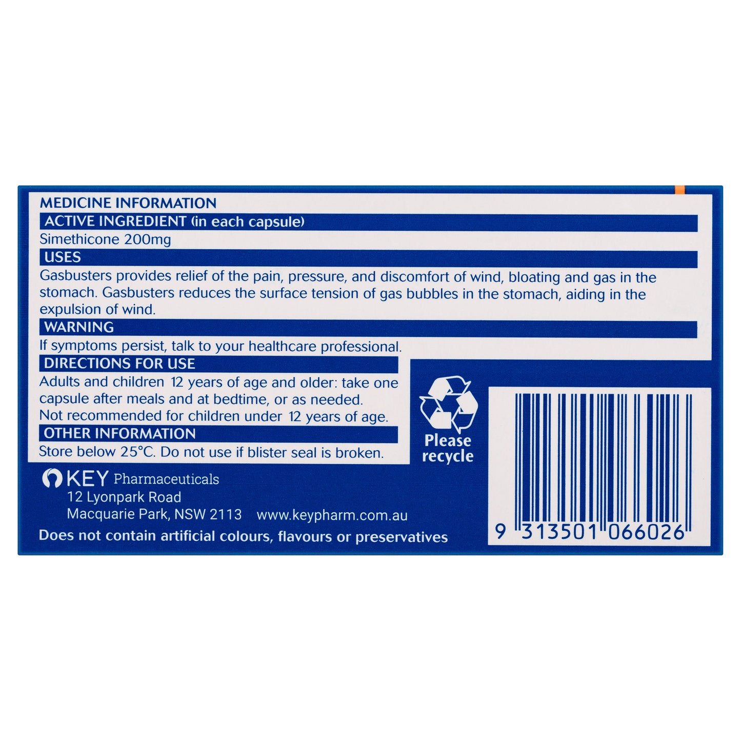 Gasbusters Capsules Peppermint 24 - Cutprice Online