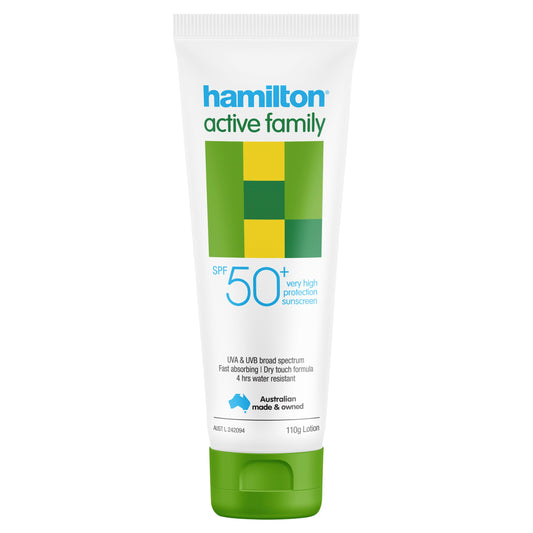 Hamilton Sun Active Family Lotion SPF 50+ - 110g - Cutprice Online