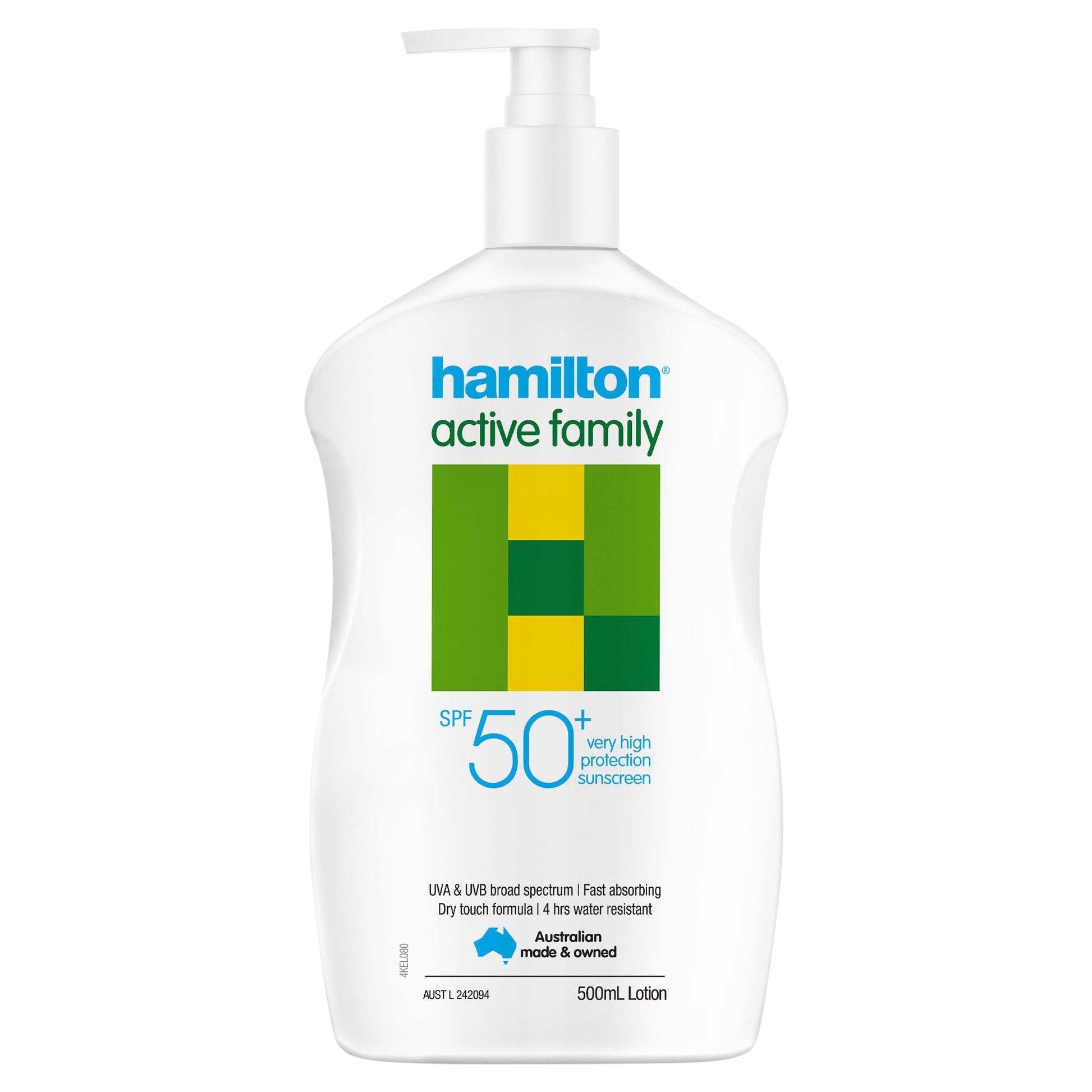 Hamilton Sun SPF 50+ Active Family Lotion 500ml - Cutprice Online