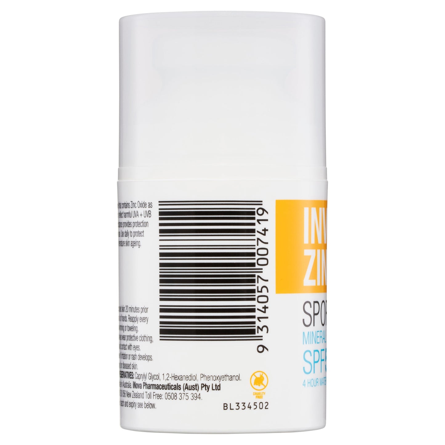 Invisible Zinc 4hr Water Resistant SPF50+ 50ml - Cutprice Online