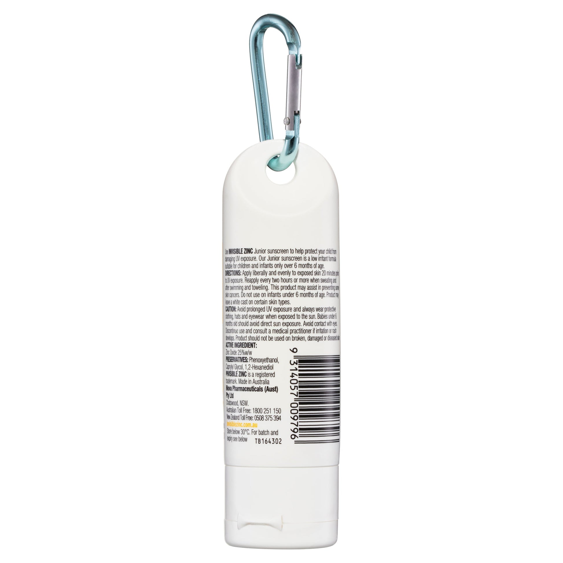 Invisible Zinc SPF 50+ Junior Clip On Sun Screen 60g - Cutprice Online