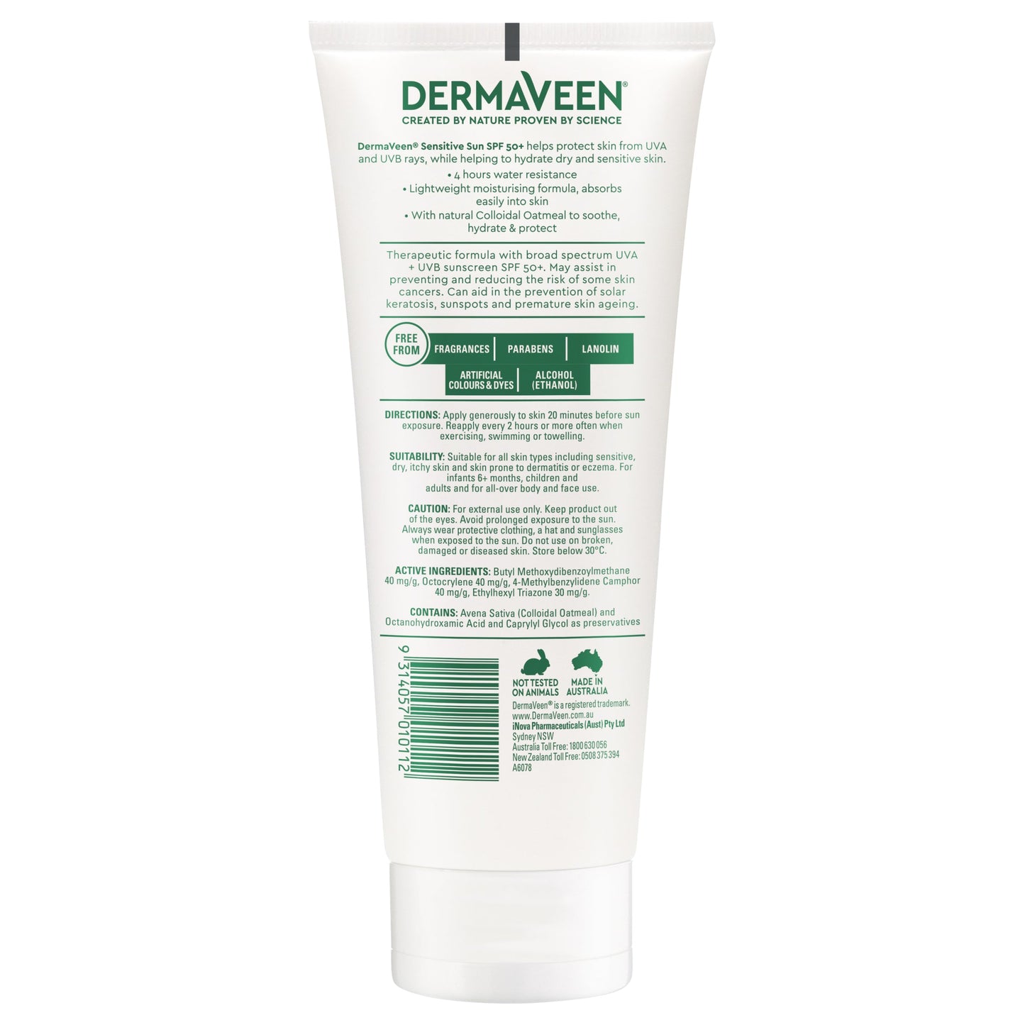 DermaVeen Daily Nourish Body Moisturiser SPF 50+ 200g - Cutprice Online