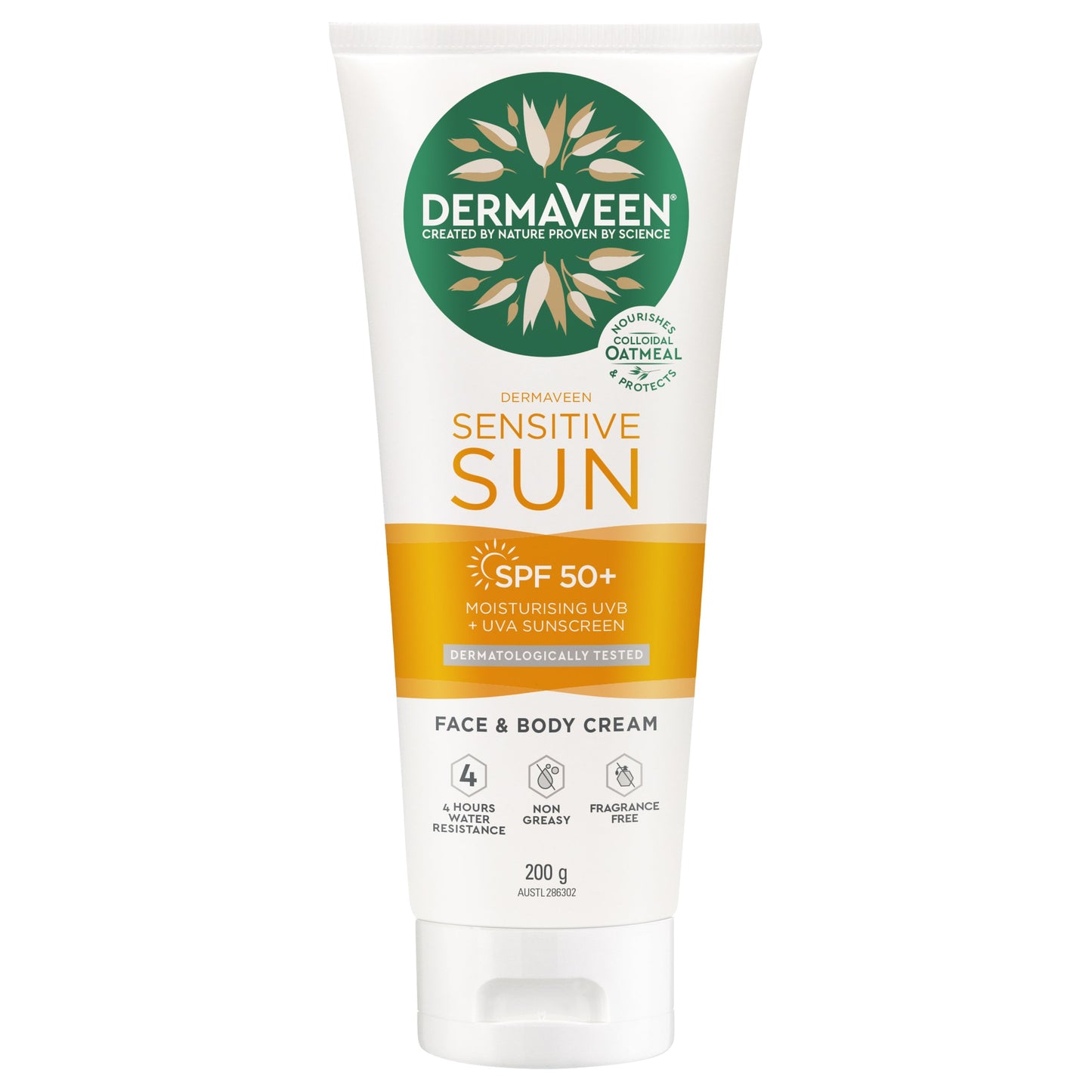 DermaVeen Daily Nourish Body Moisturiser SPF 50+ 200g - Cutprice Online