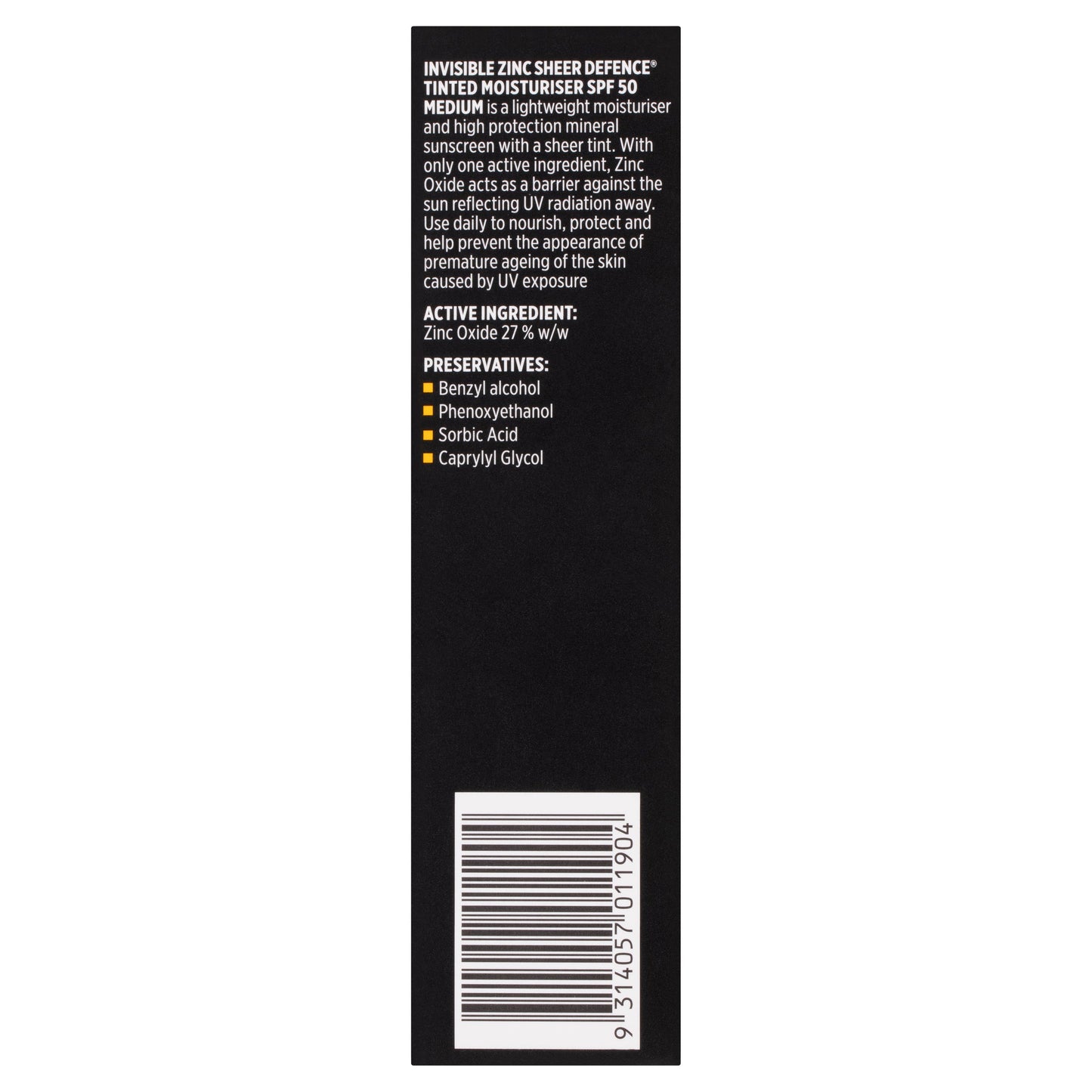 Invisible Zinc SPF 50+ Sheer Defence Tinted Moisturiser Medium 50g - Cutprice Online