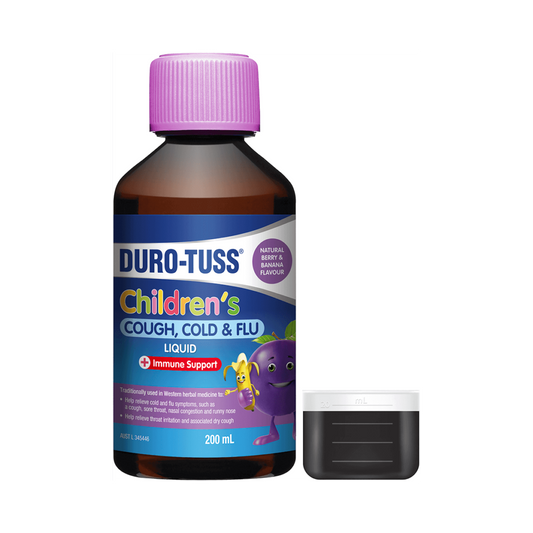 DURO-TUSS Children's Cold and Flu Liquid 200ml - Cutprice Online