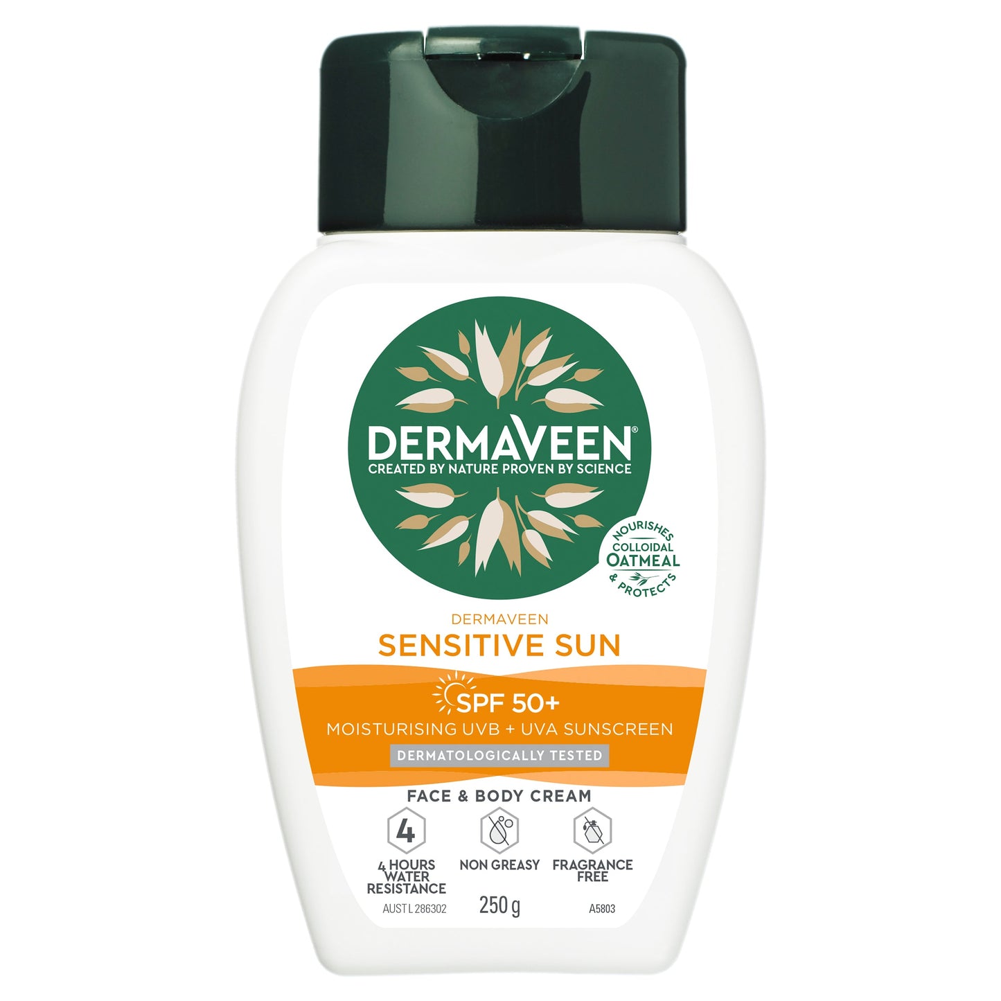 Dermaveen SPF 50+ Daily Nourish Sun Sensitive With Body Moisturiser 250g - Cutprice Online
