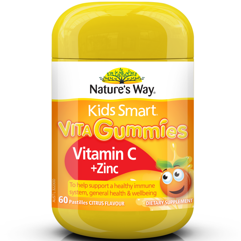 Nature's Way Kids Smart Vita Gummies Vitamin C + Zinc 60 Pastilles - Cutprice Online