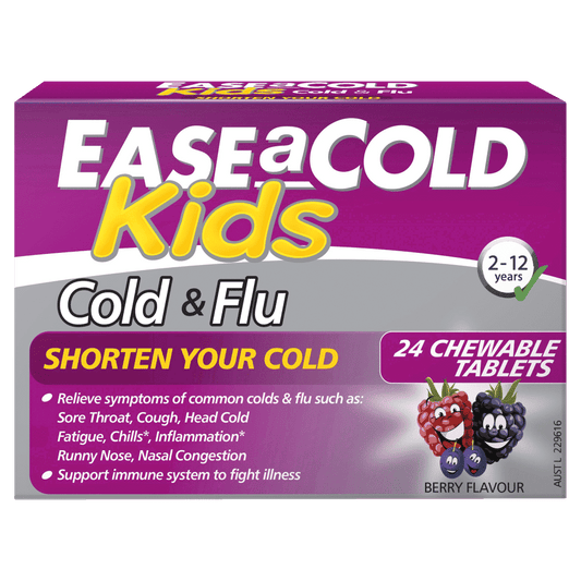 Ease A Cold Kids Berry Flavour Cold & Flu Chewables 24 Tablet - Cutprice Online