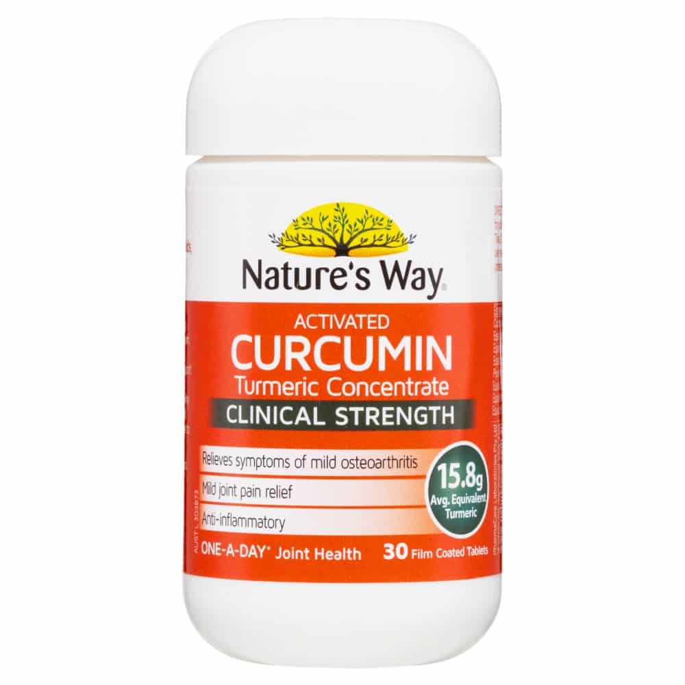 Nature’s Way Activated Curcumin Turmeric Concentrate 30 Tablets - Cutprice Online