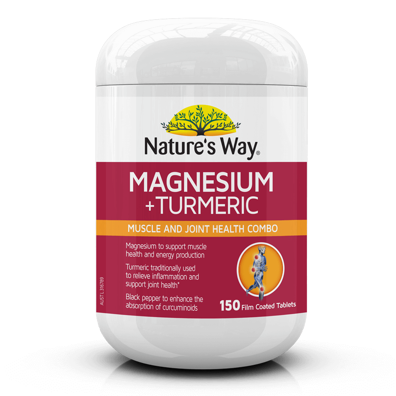 Nature's Way Magnesium + Turmeric 150 Tablets - Cutprice Online