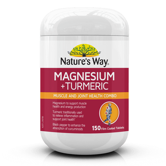 Nature's Way Magnesium + Turmeric 150 Tablets - Cutprice Online