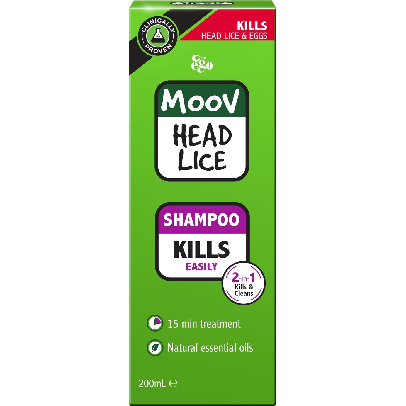 Ego Moov Head Lice Shampoo 200ml - Lice/Nits - Cutprice Online