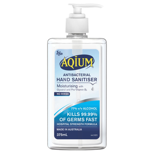 Ego Aqium Antibacterial Hand Sanitiser 375ml - Cutprice Online