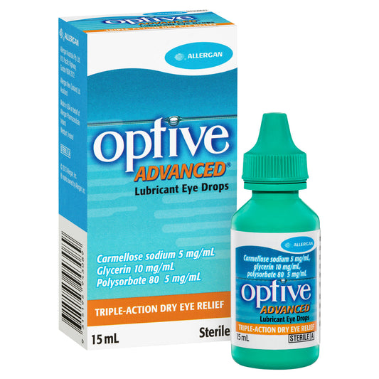Optive Advanced Lubricant Eye Drops 15ml - Cutprice Online