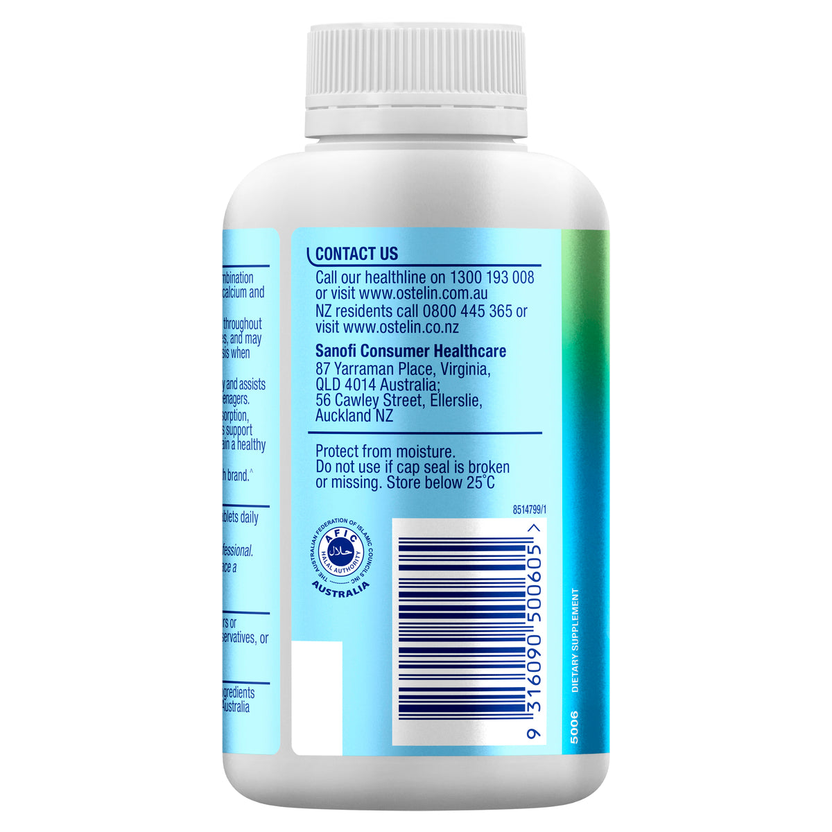 Ostelin Vitamin D & Calcium 250 Tablets - Cutprice Online