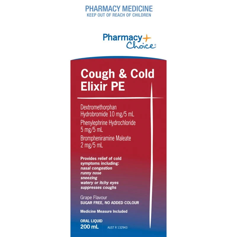 Pharmacy Choice Cough & Cold Elixir PE 200ml