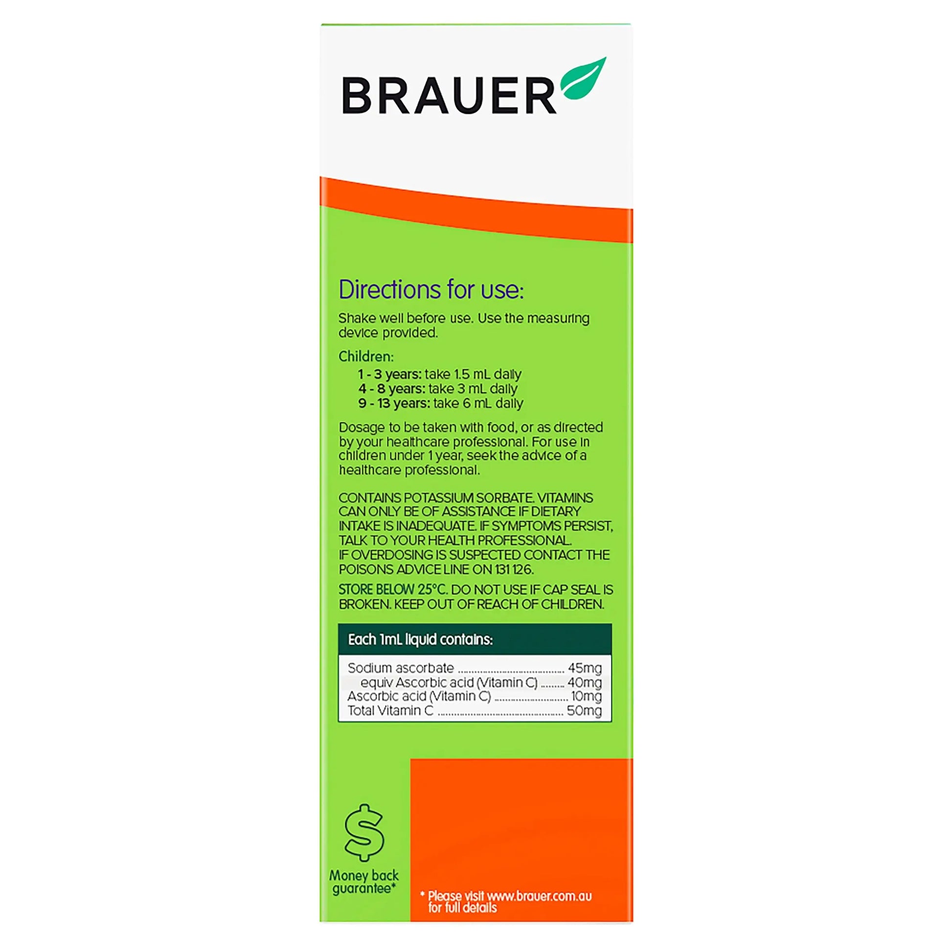 Brauer Baby & Kids Liquid Vitamin C 100ml BRAUER