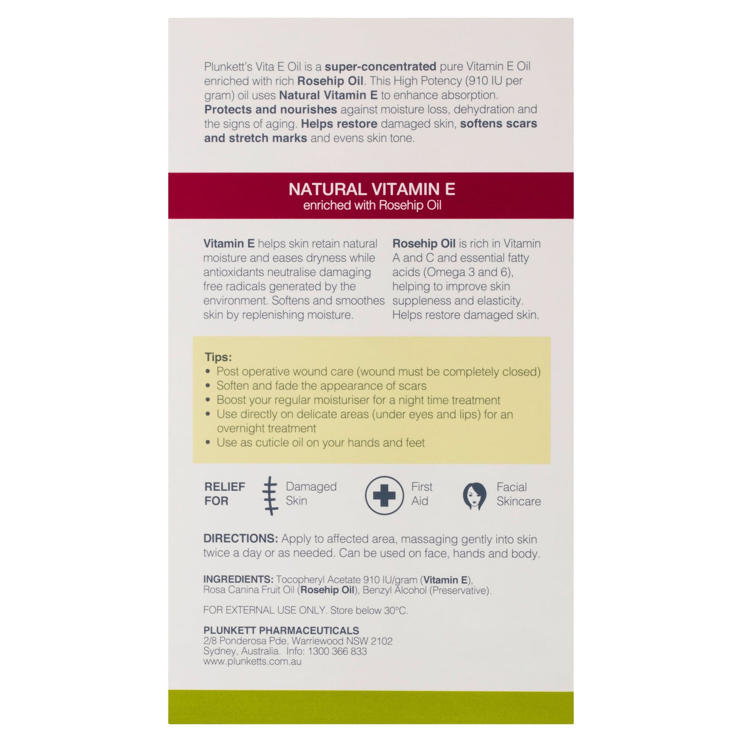 Plunkett's Vita E Pure Vitamin E Oil 25ml - Cutprice Online