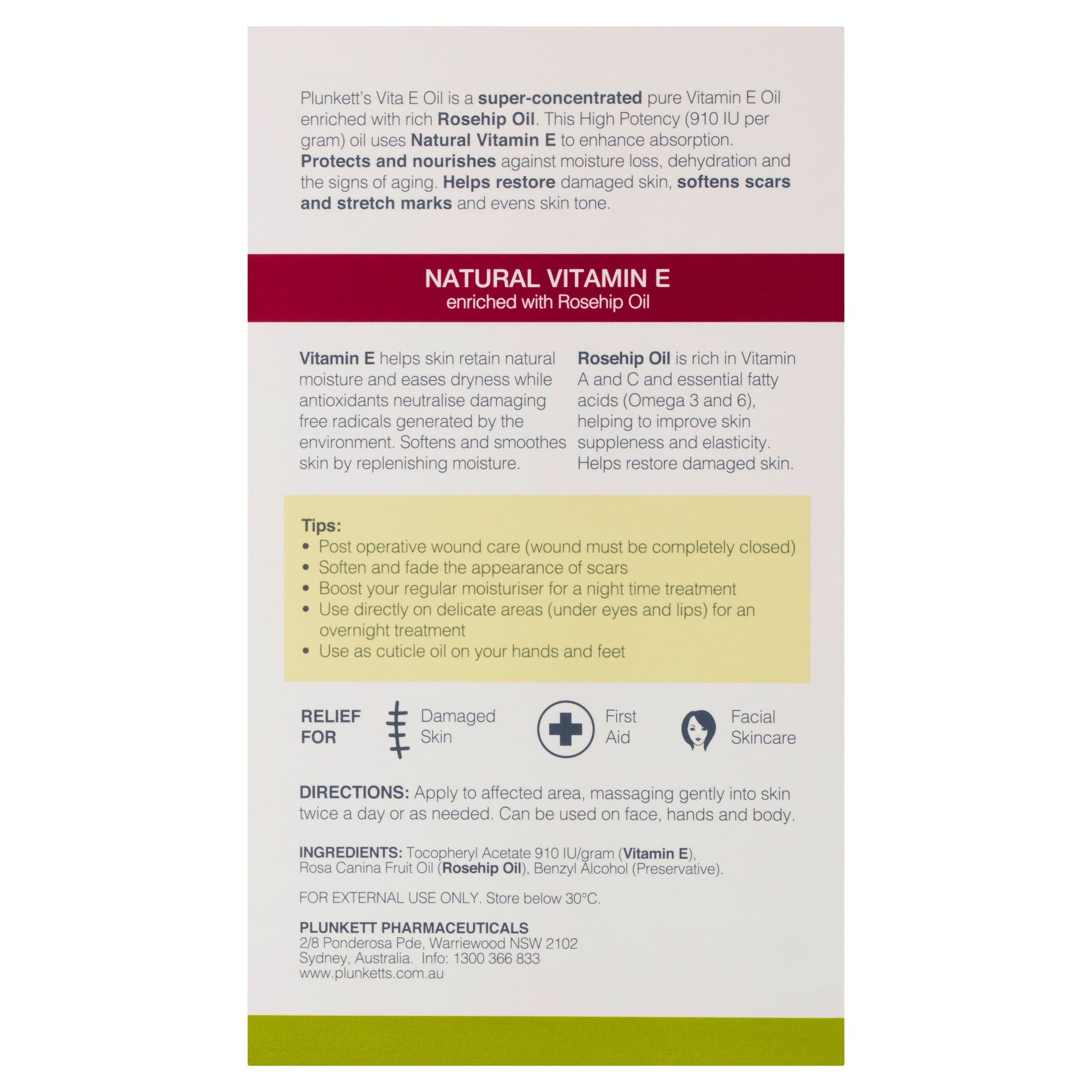 Plunkett's Vita E Pure Vitamin E Oil 25ml - Cutprice Online