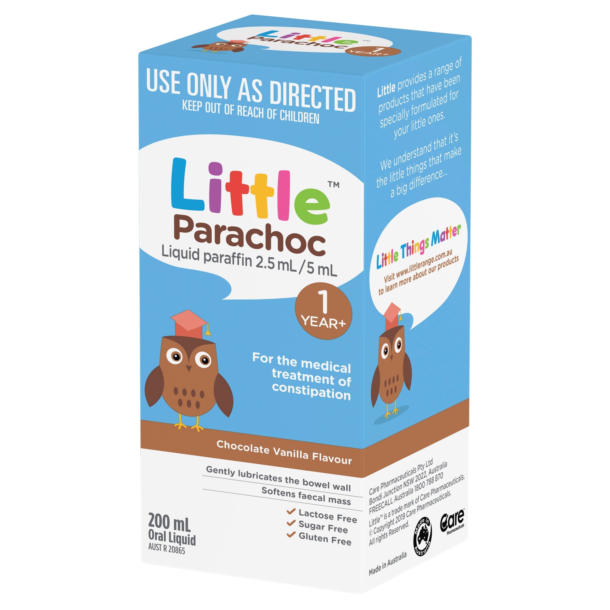 Little Parachoc Liquid Paraffin Chocolate Vanilla 200mL - Cutprice Online