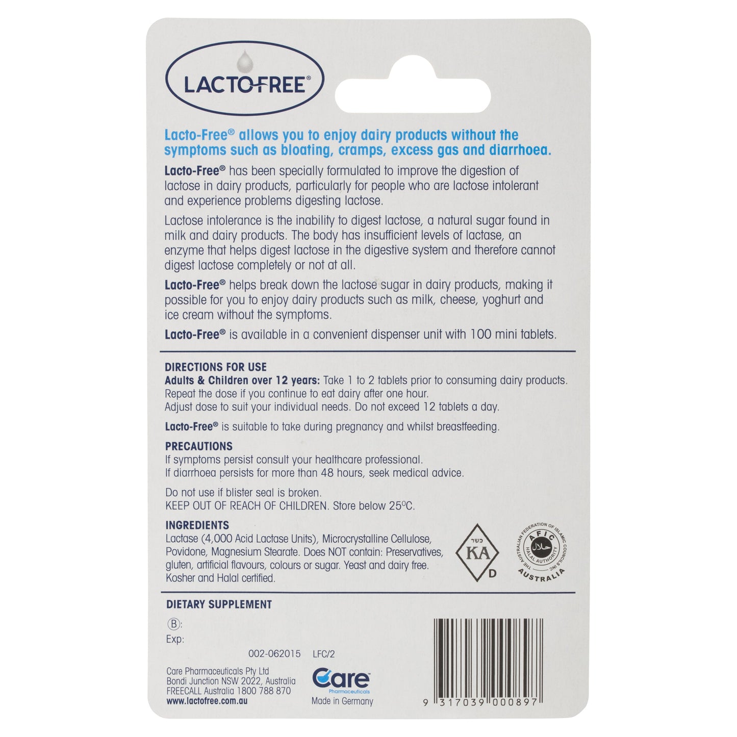 Lacto-Free 100 Tablets - Cutprice Online