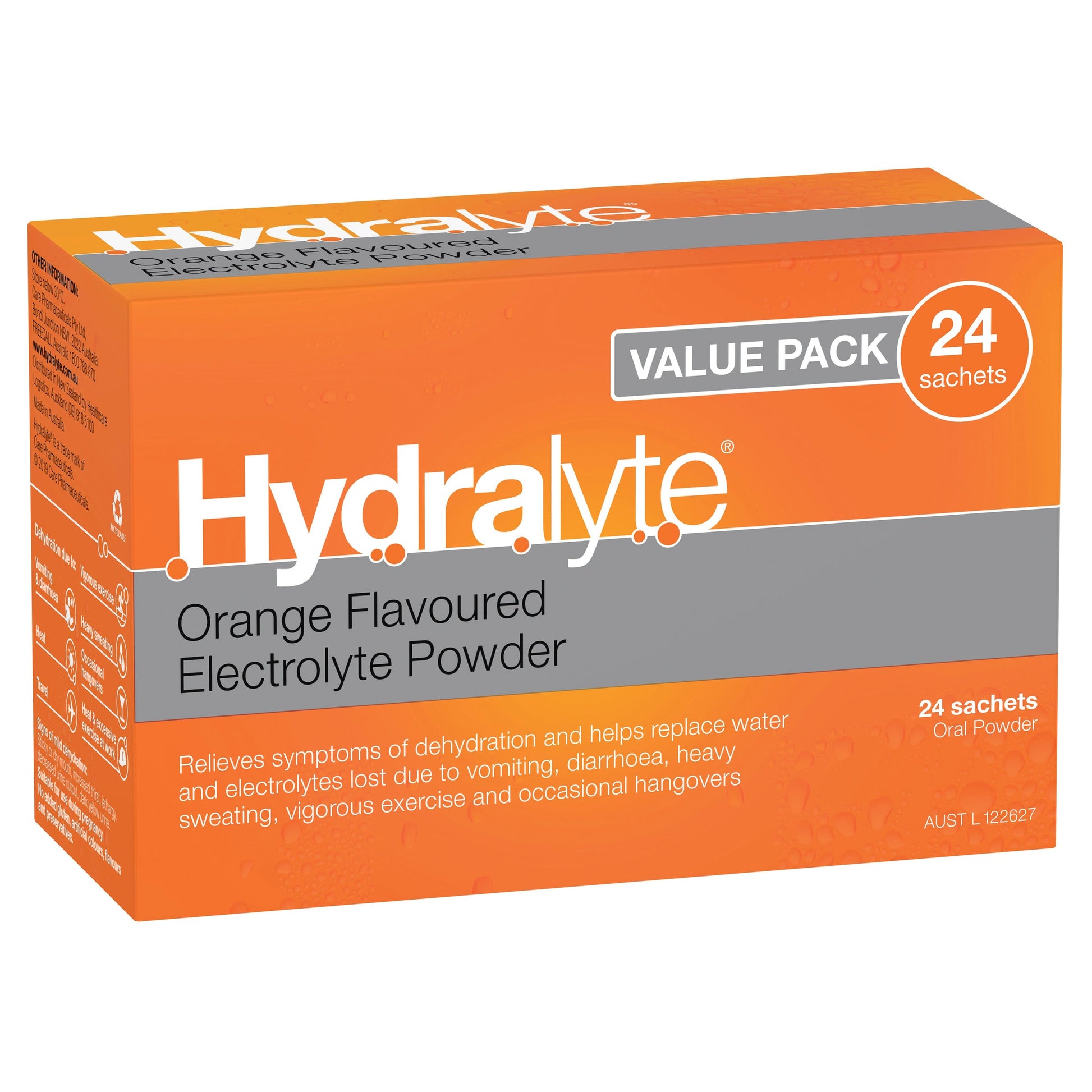 Hydralyte Orange Sachets Value Pack 4.9g x 24 - Cutprice Online