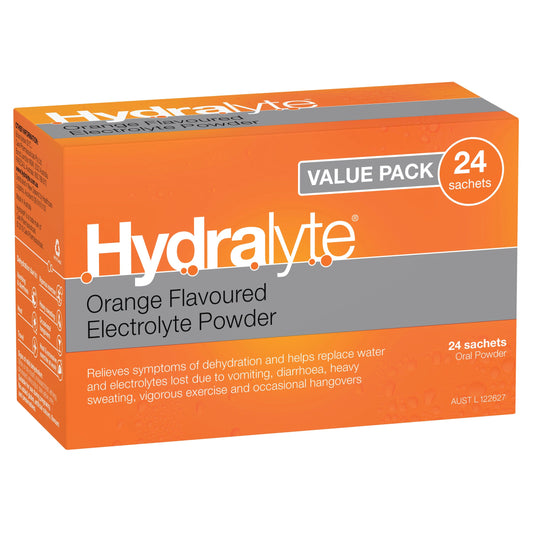 Hydralyte Orange Sachets Value Pack 4.9g x 24 - Cutprice Online