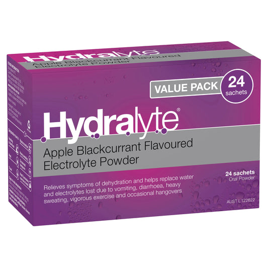 Hydralyte Apple Blackcurrant Sachets 4.9g x 24 - Cutprice Online