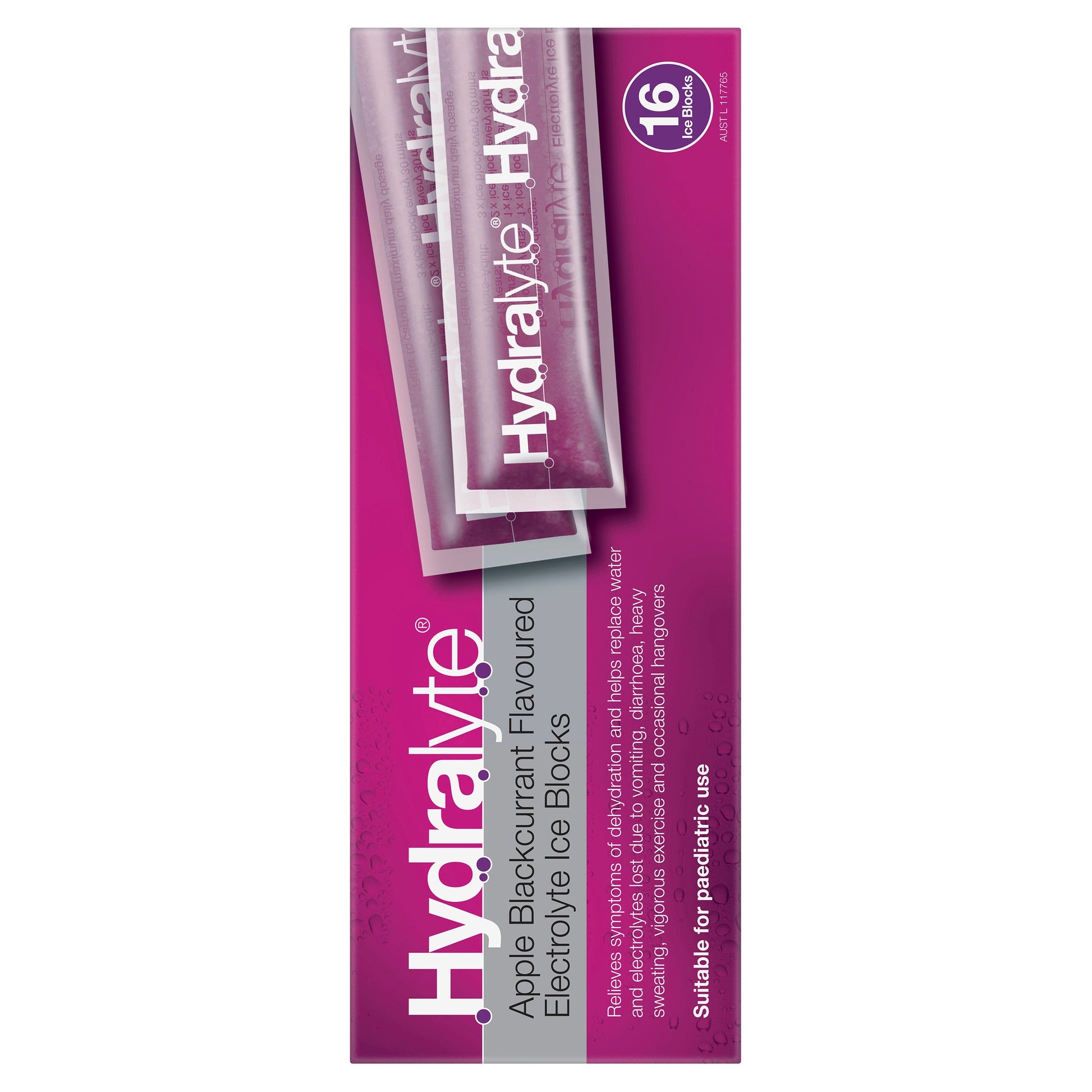 Hydralyte Rehydration Ice Blocks Apple Blackcurrant 16 Pack - Cutprice Online