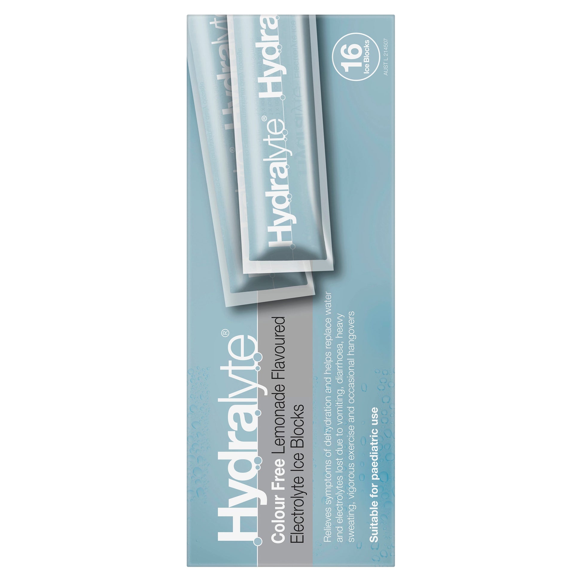 Hydralyte Rehydration Ice blocks Colour Free Lemonade Flavoured 16 Pack - Cutprice Online