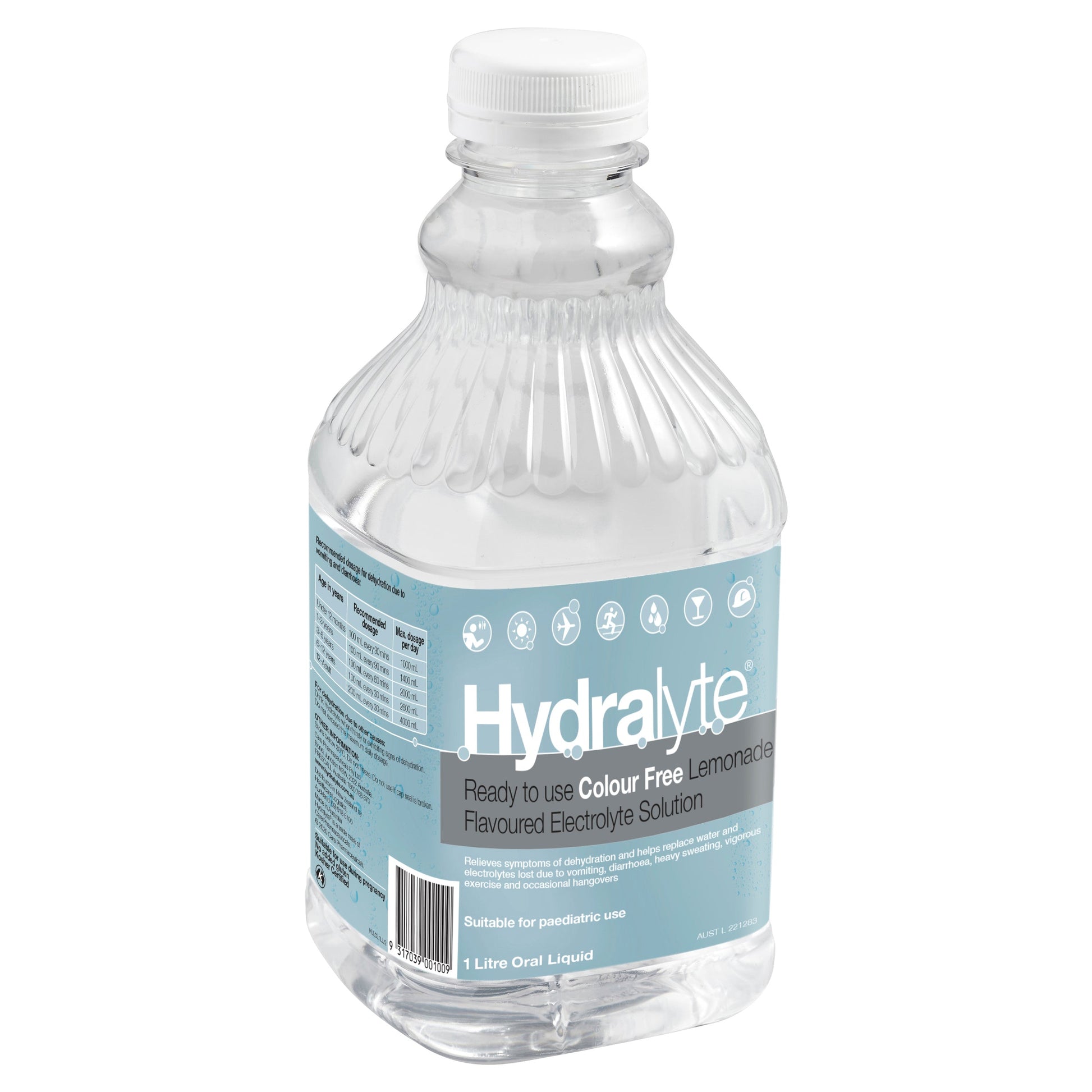 Hydralyte Liquid Colour Free Lemonade Flavoured 1 Litre - Cutprice Online