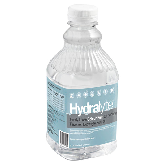 Hydralyte Liquid Colour Free Lemonade Flavoured 1 Litre - Cutprice Online