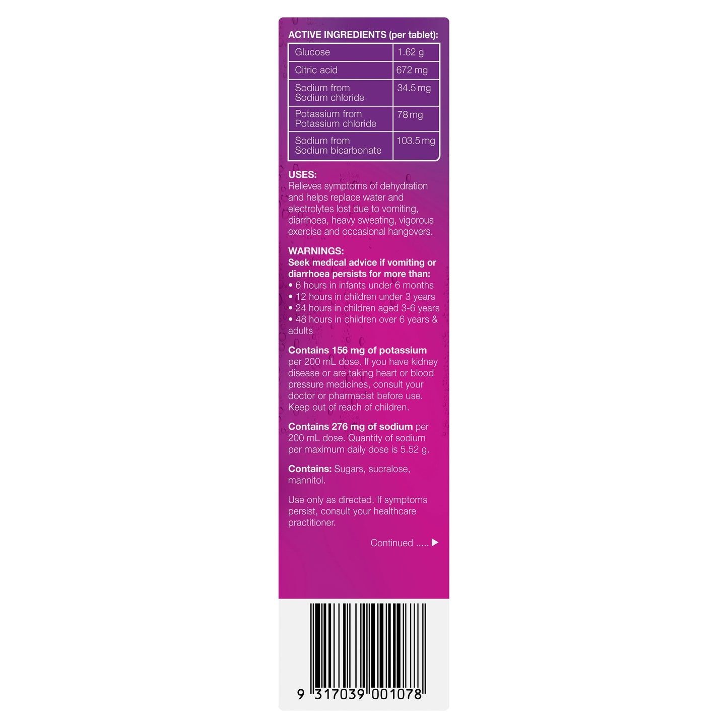 Hydralyte Electrolyte Effervescent Apple Blackcurrant 20 Tablets - Cutprice Online