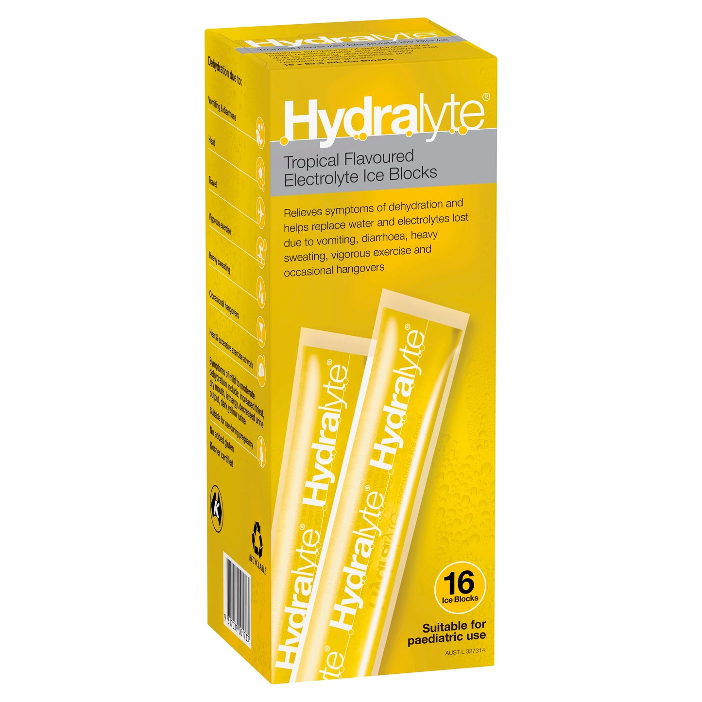 Hydralyte Electrolyte Ice Blocks Tropical 16 - Cutprice Online