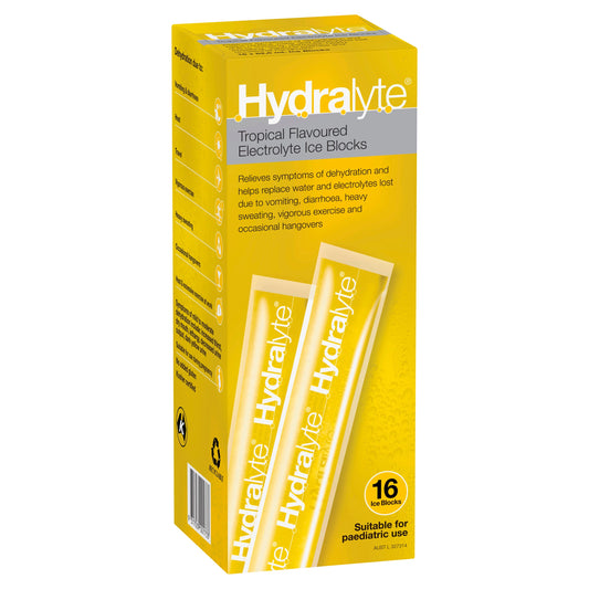Hydralyte Electrolyte Ice Blocks Tropical 16 - Cutprice Online